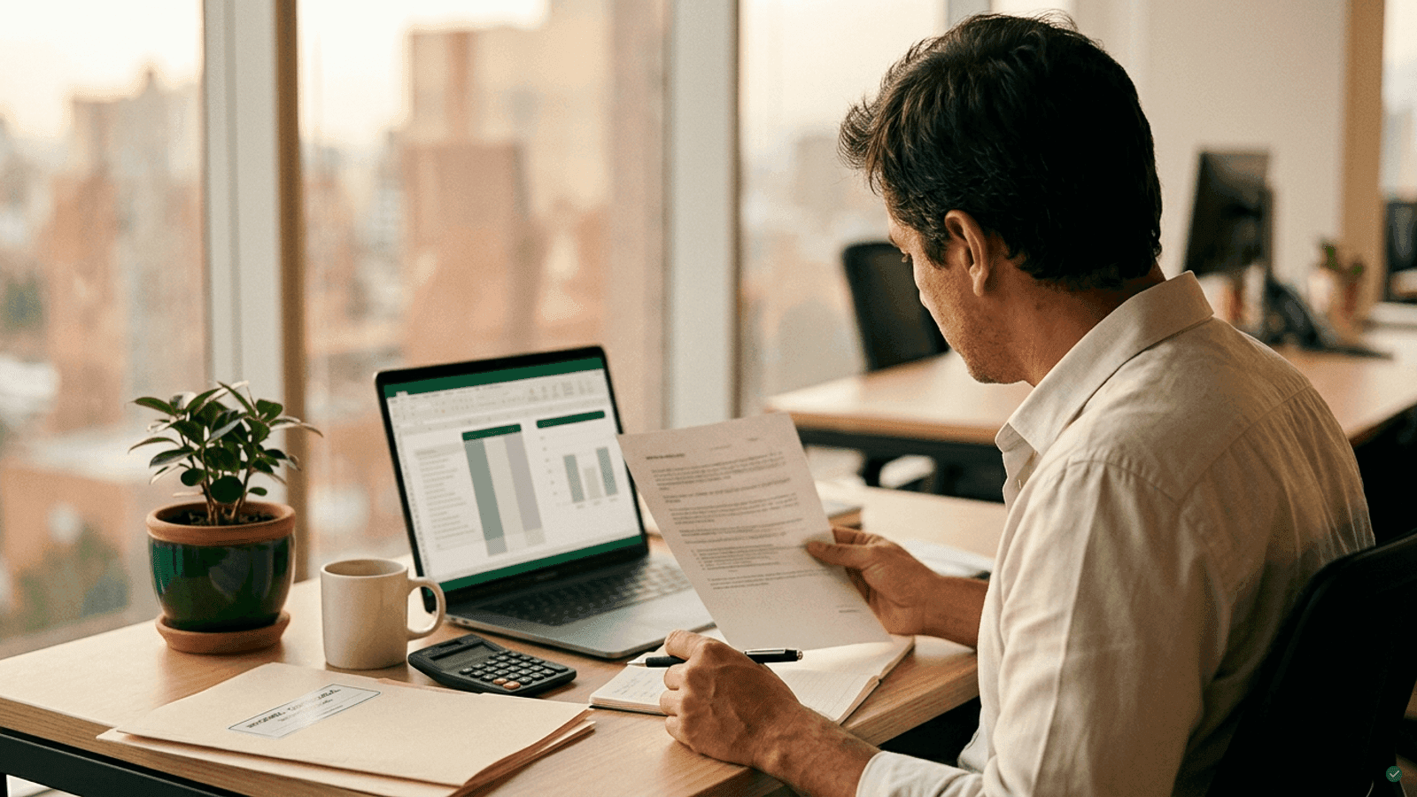 Profesional revisando opciones de contratacion laboral en Colombia